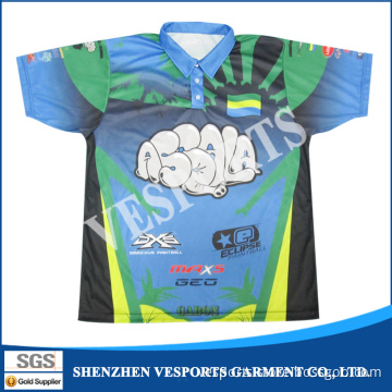 OEM Sublimation Polyester Polo-Neck Shirts